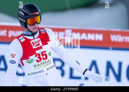 Ramsau. Am. Dachstein, Austria. 22 dicembre 2024. RAMSAU. AM. DACHSTEIN, AUSTRIA - 21 DICEMBRE: Paul Walcher dell'Austria durante la Coppa del mondo Nordic Combined Ramsau Men's - Individual Gundersen HS96/10km Ramsau am Dachstein il 21 dicembre 2024 a Ramsau. am. Dachstein, .241221 SEPA 12 142 - 20241222 PD10125 credito: APA-PictureDesk/Alamy Live News Foto Stock