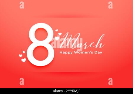 bel giorno delle donne felice arancio saluto design Illustrazione Vettoriale