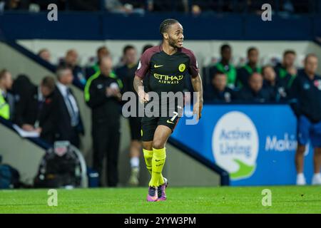 Raheem Sterling del Manchester City in azione durante la partita di Premier League tra West Bromwich Albion e Manchester City all'Hawthorns di West Bromwich sabato 29 ottobre 2016. (Foto: MI News) Foto Stock