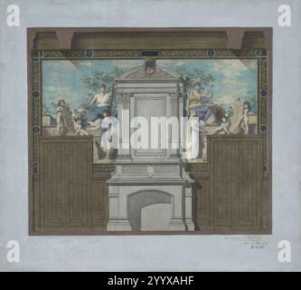 Edouard Michel-Lancón - Esquisse pour la mairie du 20ème arrondissement , le Mariage Foto Stock