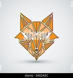 Il moderno logo Fox può essere utilizzato per il logo aziendale o per il design geometrico dell'abbigliamento Illustrazione Vettoriale