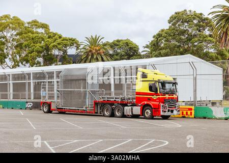 Melbourne, Victoria, Australia. 2 marzo 2025. MELBOURNE, AUSTRALIA - 02 MARZO 2025: Costruzione della pista e preparazione per il Gran Premio d'Australia di Formula 1 2025 che si terrà dal 13 al 16 marzo 2025. (Credit Image: © Chris Putnam/ZUMA Press Wire) SOLO PER USO EDITORIALE! Non per USO commerciale! Crediti: ZUMA Press, Inc./Alamy Live News Foto Stock
