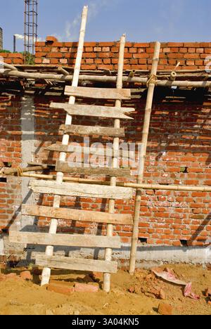 Mattone di muro ad Asansol, Bengala Occidentale, India, Asia Foto Stock