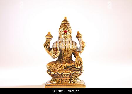 Dea indiana shree Lakshmi, dea della buona fortuna, lustro e ricchezza, India, Asia Foto Stock
