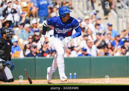 Phoenix, Arizona, Stati Uniti. 2 marzo 2025. Shohei Ohtani (Dodgers), 2 marzo 2025 - MLB: Los Angeles Dodgers Spring Training Baseball Game contro il Camelback Ranch-Glendale a Phoenix, Arizona, USA. (Foto di Creative 2/AFLO Foto Stock