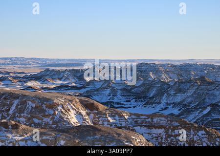 Sun spilling onto the Badlands Foto Stock