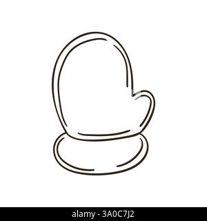 Guanti. Elemento decorativo, scrapbooking. Illustrazione natalizia in stile disegno a mano. Elemento del tuo design, icona carina, segno, simbolo, spilla, etichetta, logo Illustrazione Vettoriale
