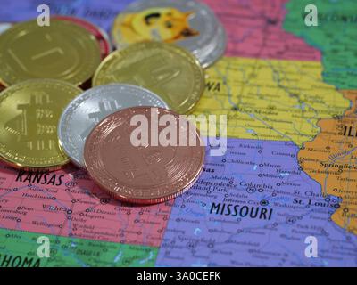 Stati Uniti d'America - 3 marzo 2025: The United States Planning for a Cryptocurrency Reserve Foto Stock