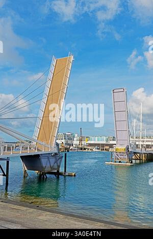 Ponte Wynyard Quarter, Auckland, North Island, nuova Zelanda Foto Stock
