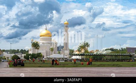 Bandar seri Begawan, Brunei Darussalam, Masjid Omar 'Ali Saifuddien Foto Stock