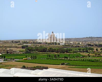 Chiesa Rotunda Xewkija nell'isola di Gozo, Malta Foto Stock