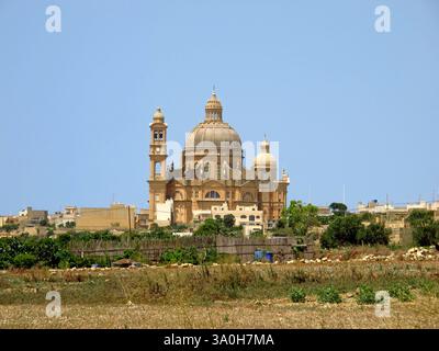 Chiesa Rotunda Xewkija nell'isola di Gozo, Malta Foto Stock