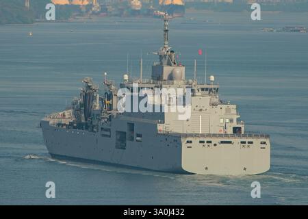 Jacques Chevallier, una nave da rifornimento della marina francese Foto Stock