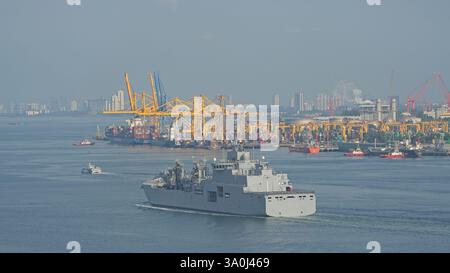 Jacques Chevallier, una nave da rifornimento della marina francese Foto Stock