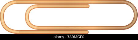 Graffetta, oggetto metallico di cancelleria Illustrazione Vettoriale