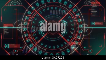 Immagine dell'elaborazione dei dati sulla scansione dell'ambito Foto Stock