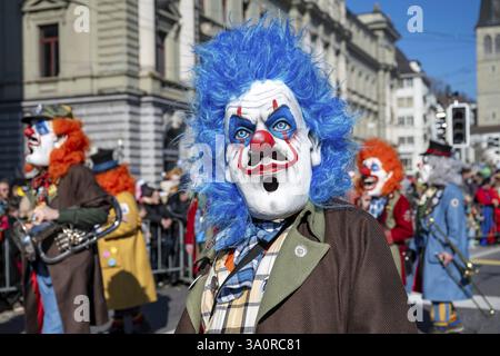 Clown Guggenmusik Foto Stock