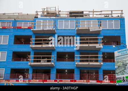 EDIFICIO IN COSTRUZIONE a Katrineholm in Svezia Foto Stock