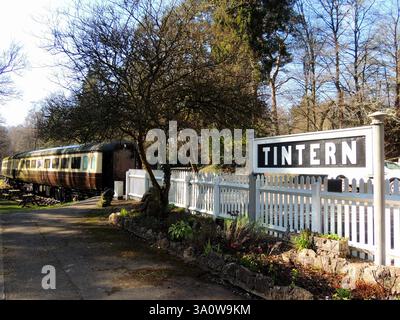 La vecchia stazione di Tintern Monmouthshire Wales Foto Stock