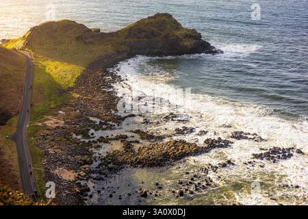 Vista dall'alto del Selciato del gigante Foto Stock
