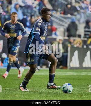 CHESTER, PA, USA - 1 MARZO 2025: Partita MLS tra Philadelphia Union e Cincinnati. ***SOLO PER USO EDITORIALE*** Foto Stock