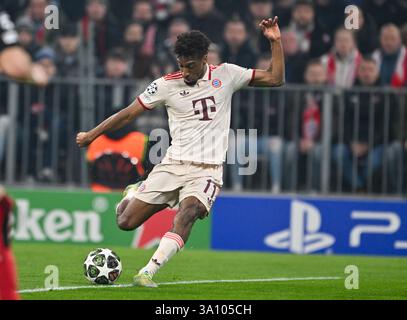 Monaco, Germania. 5 marzo 2025. Kingsley Coman del Bayern Monaco. Crediti: Peter Kneffel/dpa/Alamy Live News Foto Stock