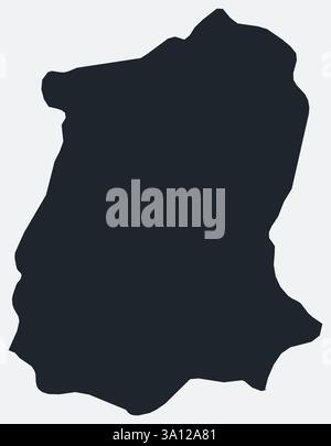 Mappa del Sikkim. Solo una semplice mappa dei confini. Forma dello stato. Contorno Sikkim vuoto piatto. Illustrazione del contorno vettoriale. Illustrazione Vettoriale