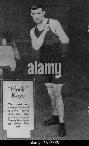 Hock Keys.'Hock' Keys, il più realizzato artista di guanti Australia ha prodotto. Non c'è stato nessun altro come lui. Gennaio 08, 1943. Foto Stock