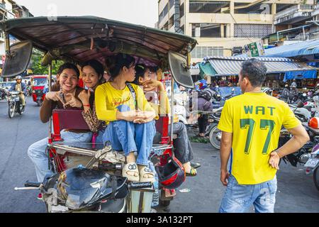 Cambogia, Phnom Penh, distretto di Prampi Makara, mercato di Orussey Foto Stock