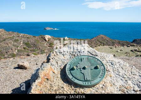 Capo di Creus, Spagna; 03102024: Capo di Creus si trova in Catalogna, nel Parco naturale di Cap de Creus. È il punto più orientale della Spagna, dove si trova la S Foto Stock