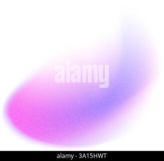 Forma sfumata astratta con disturbo, sfumatura di colore viola sfocata, elemento di design vivace Illustrazione Vettoriale