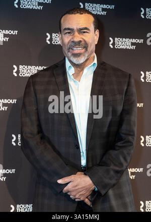 New York, NY, 6 marzo 2025: Joseph Joubert partecipa a una chiamata fotografica per il prossimo musical di Broadway "Pirates! The Penzance Musical al West Bank Cafe di New York il 6 marzo 2025 Credit: Lev Radin/Alamy News Live Foto Stock