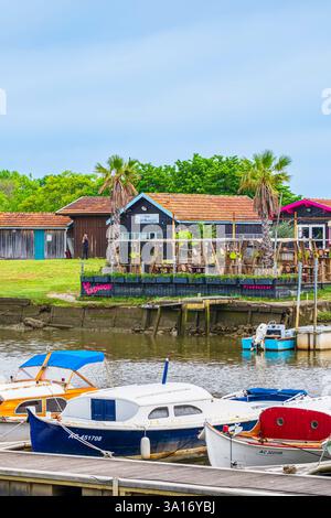 Francia, Gironde, la teste-de-Buch, Tour du Bassin d'Arcachon, il porto delle ostriche di la teste Foto Stock