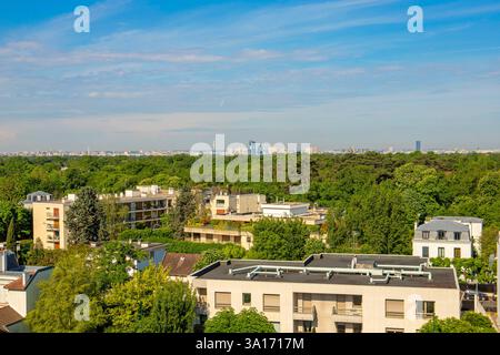 Francia, Val de Marne, Nogent sur Marne, la città e il Bois de Vincennes Foto Stock