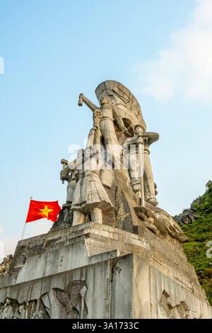 Vietnam, Tonchino superiore, regione di Dong Van, anello ha Giang o anello ha Giang, passo ma Pi Leng, memoriale di guerra Foto Stock