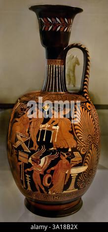 Lekythos Baltimora Pittore Canosa 330-320 a.C. (matraccio di olio) 66,1 cm figura rossa, argilla, questo vaso era destinato alla tomba. Foto Stock