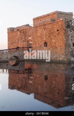 Cipro, Paphos, Porto di Paphos, Castello di Paphos Foto Stock