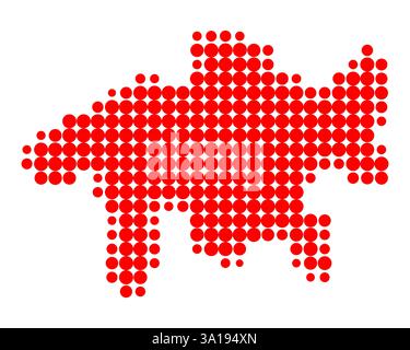 Mappa di Graubünden Foto Stock