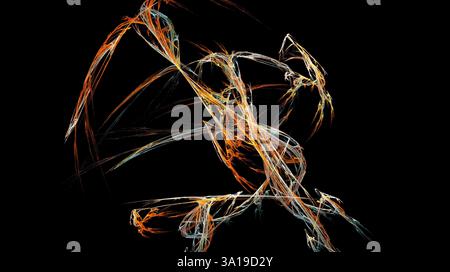 Striature colorate astratte su sfondo scuro Foto Stock