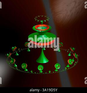 Rendering 3D astratto di immagini faracolari colorate Foto Stock