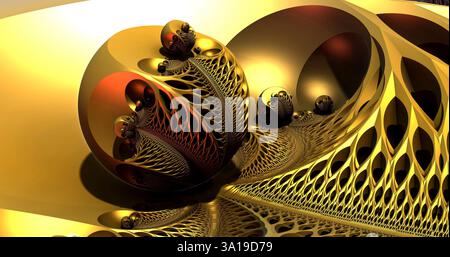 La superficie di un pianeta alieno sotto un rendering 3d del sole alieno Foto Stock