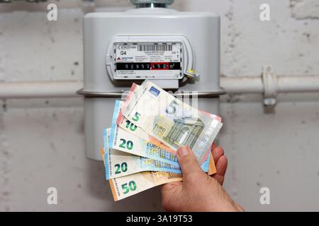 Il prezzo del gas continua ad aumentare Foto Stock