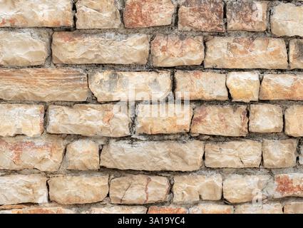 Pareti in mattoni di fango cotte. Vecchio edificio. Per la progettazione. Foto Stock