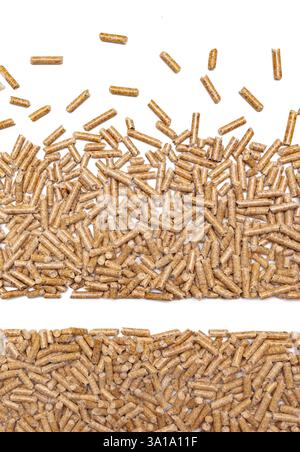 Telaio realizzato con biocarburanti alternativi da segatura pellet di legno. Foto Stock