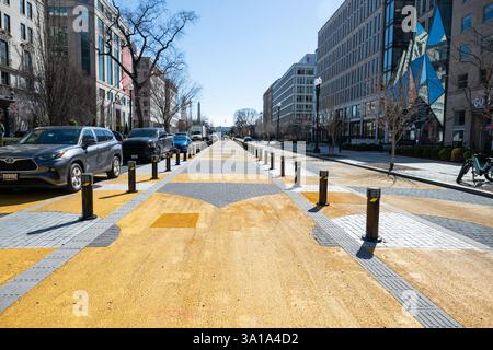 Washington, Stati Uniti. 7 marzo 2025. The Black Lives Matter Plaza a Washington DC venerdì 7 marzo 2025. Foto di Annabelle Gordon/UPI credito: UPI/Alamy Live News Foto Stock