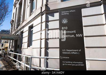 Washington, Stati Uniti. 7 marzo 2025. Il Department of Veterans Affairs Building a Washington DC venerdì 7 marzo 2025. Foto di Annabelle Gordon/UPI credito: UPI/Alamy Live News Foto Stock