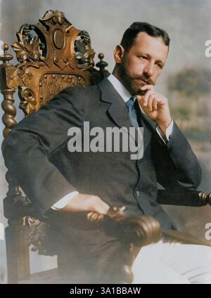 Presidente Menocal di Cuba, tra il 1910 e il 1915. Mostra Aurelio Mario Garcia Menocal (1866-1941), presidente di Cuba dal 1913 al 1921. (Stampa a colori in bianco e nero). Foto Stock