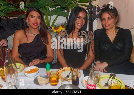 Parigi, Francia. 22 febbraio 2025. Festa al ristorante Noura il 22 febbraio 2025 a Parigi, Francia. Credito: Gerard Crossay/Alamy Stock Photo Foto Stock