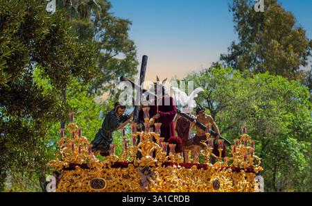 Il Calvario di Gesù Cristo con la croce verso la Crocifissione Foto Stock