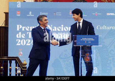 Madrid, 03/03/2025. 2024 National Bullfighting Award al regista Albert Serra al Senato. Foto: Isabel Permuy. ARCHDC. Crediti: Album / Archivo ABC / Isabel B. Permuy Foto Stock